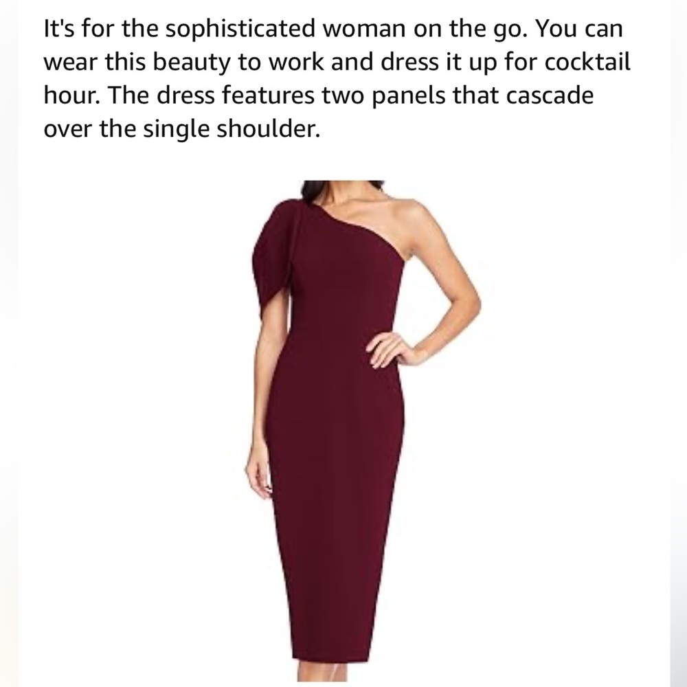 Elegant Magenta Midi Dress - Picture 11 of 13